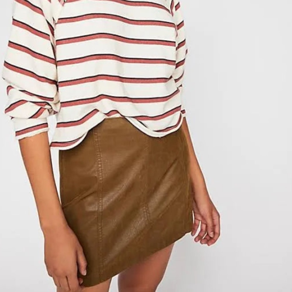Free People faux leather skirt